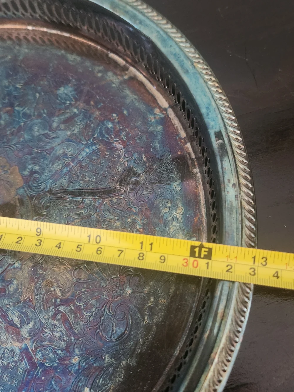Vintage Rogers Decorative Silver Plated Tray - Tarnished Accent